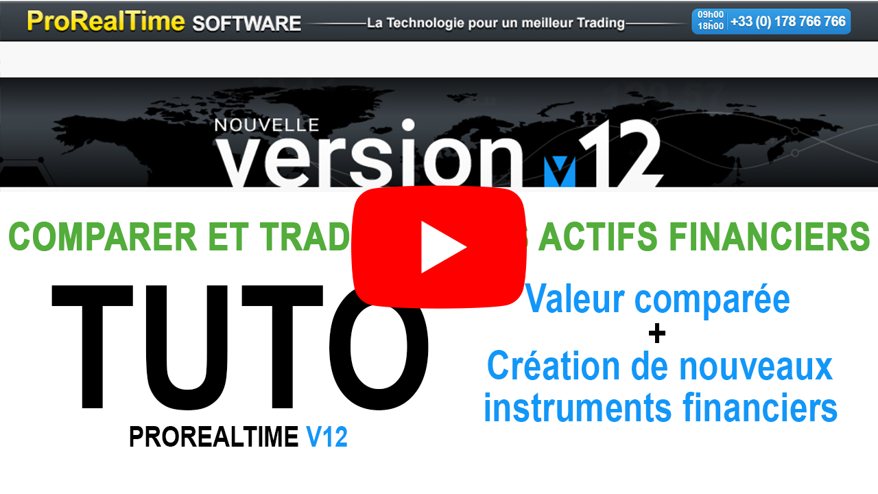 Tutoriel ProRealTime V12 : valeur comparée et création d'instrument financier